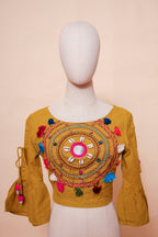 Handcrafted Choli With Ivory Chaniya