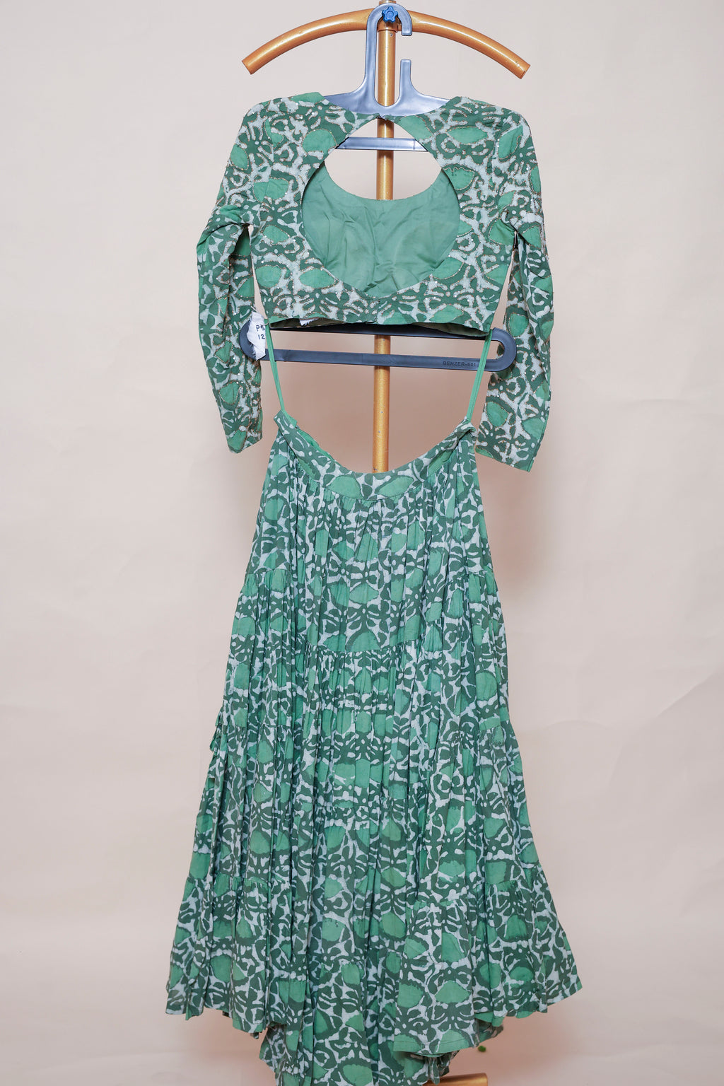 Green Printed Navratri Chaniya Choli