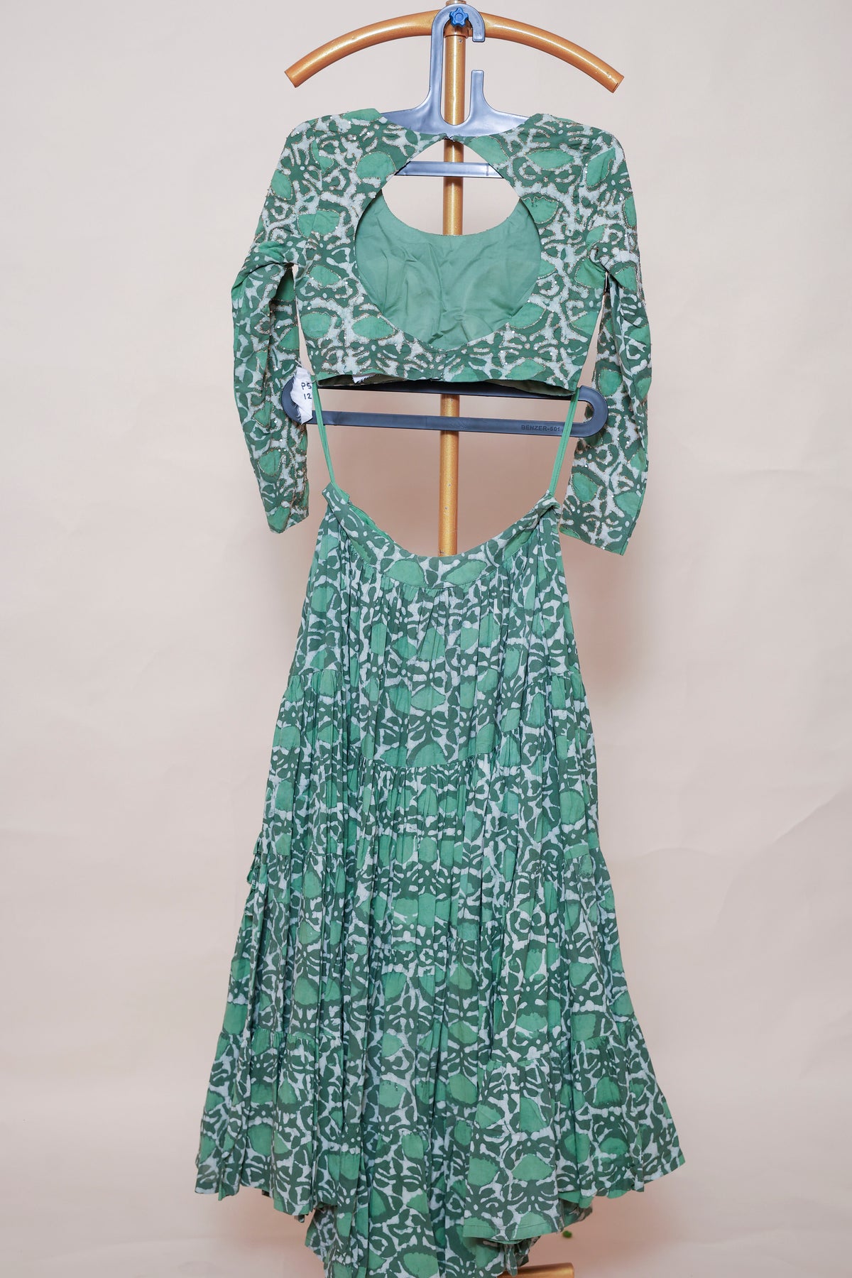 Green Printed Navratri Chaniya Choli