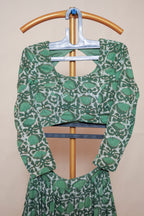 Green Printed Navratri Chaniya Choli