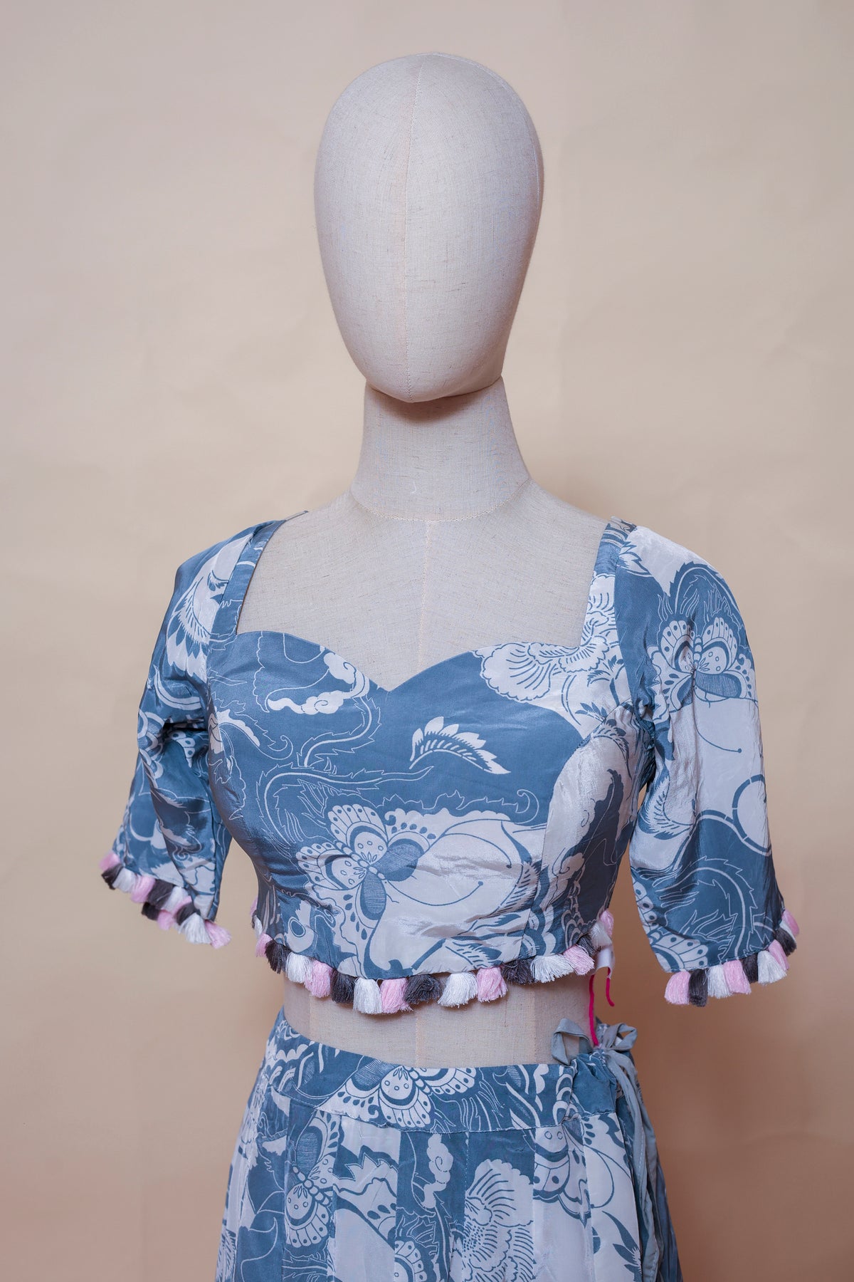 Blue Floral Navratri Chaniya Choli