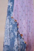 Blue Floral Navratri Chaniya Choli