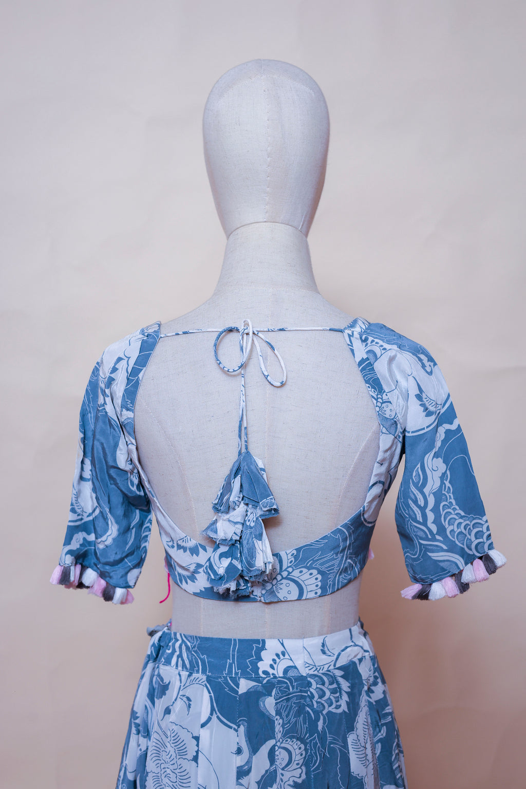 Blue Floral Navratri Chaniya Choli
