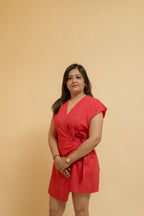 V-Neck Tie-Up Skorts