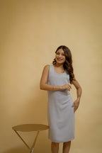 Minimalist Powder Blue Sheath Dress