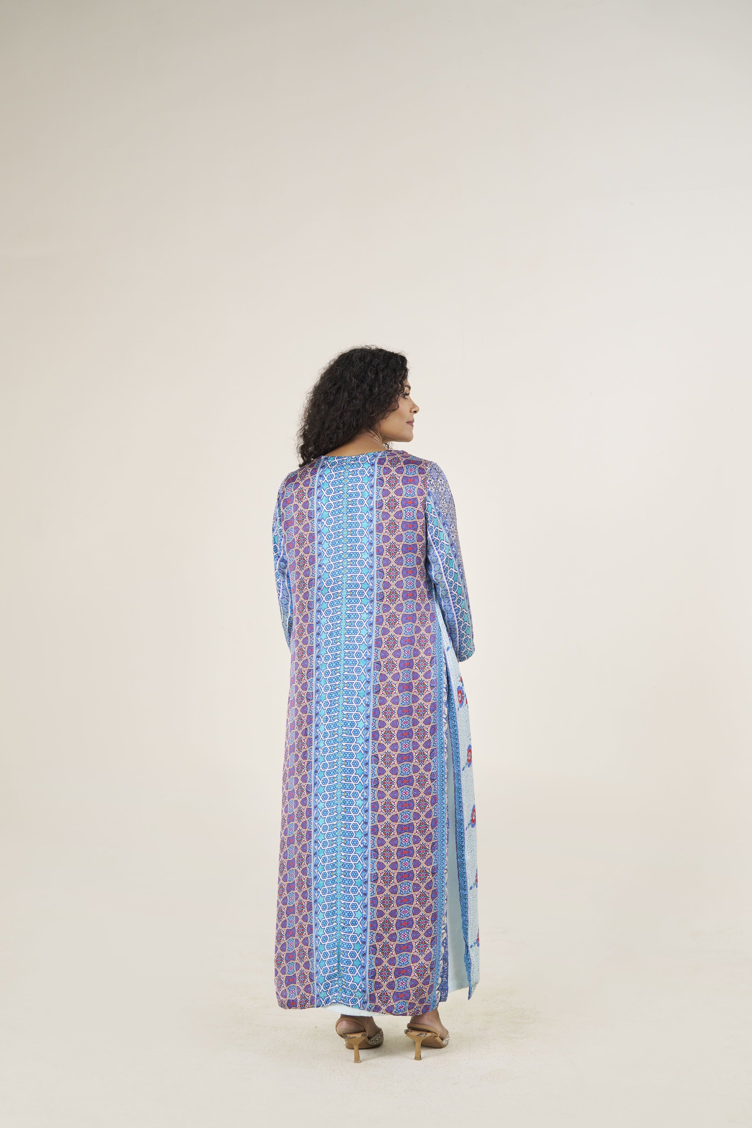 Three-Piece Printed Cape Lehenga/Skirt Set