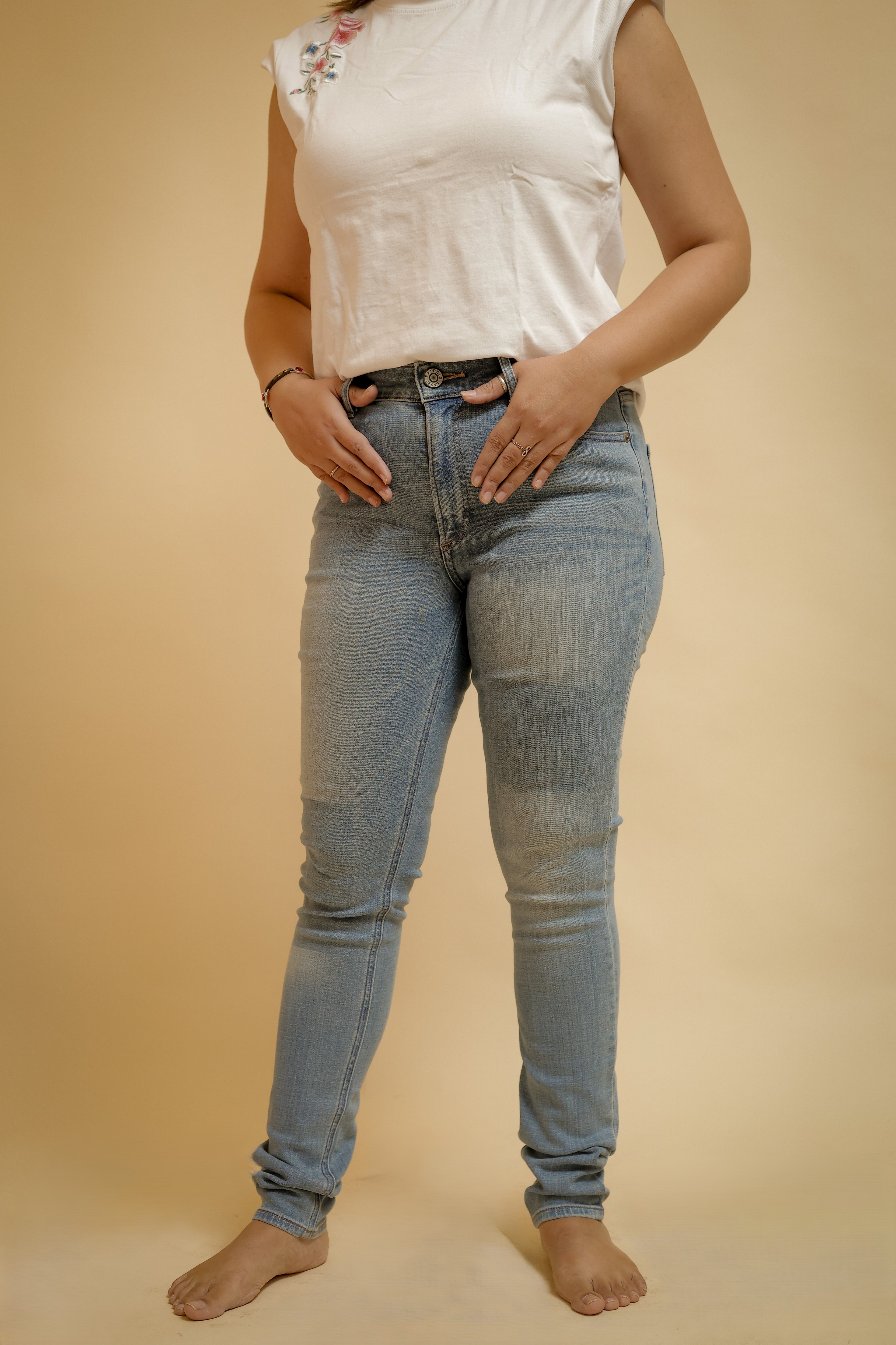 Classic Light-Wash Skinny Jeans