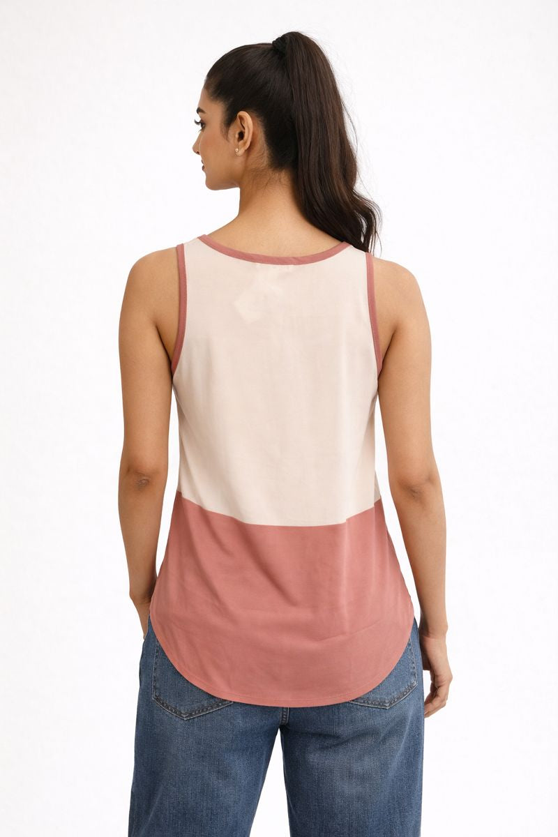 Soft Blush & Beige Everyday Tank