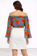 Floral Bardot Crop Top