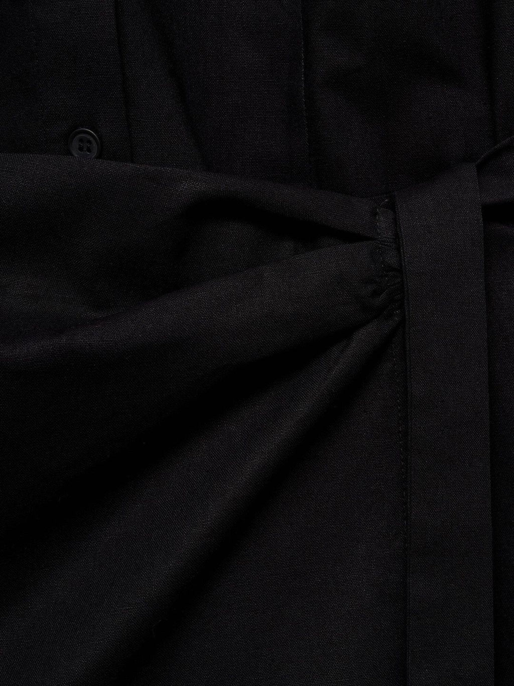 Black Sleeveless Button-Down Mini Shirt Dress