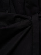 Black Sleeveless Button-Down Mini Shirt Dress