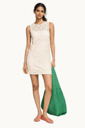 Bohemian Crochet Sleeveless Shift Dress