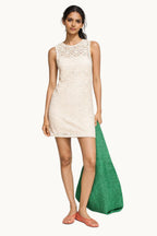 Bohemian Crochet Sleeveless Shift Dress