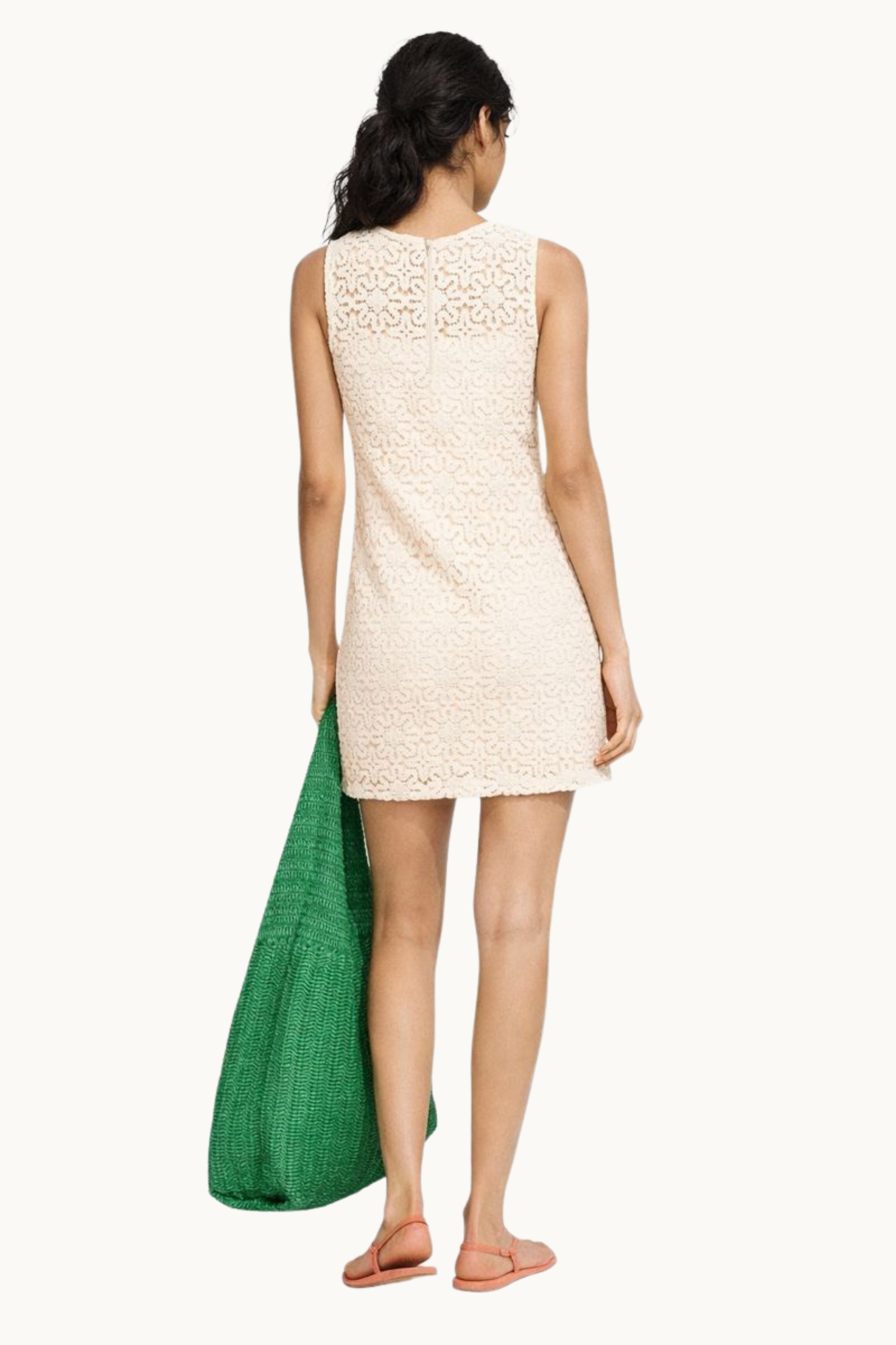 Bohemian Crochet Sleeveless Shift Dress