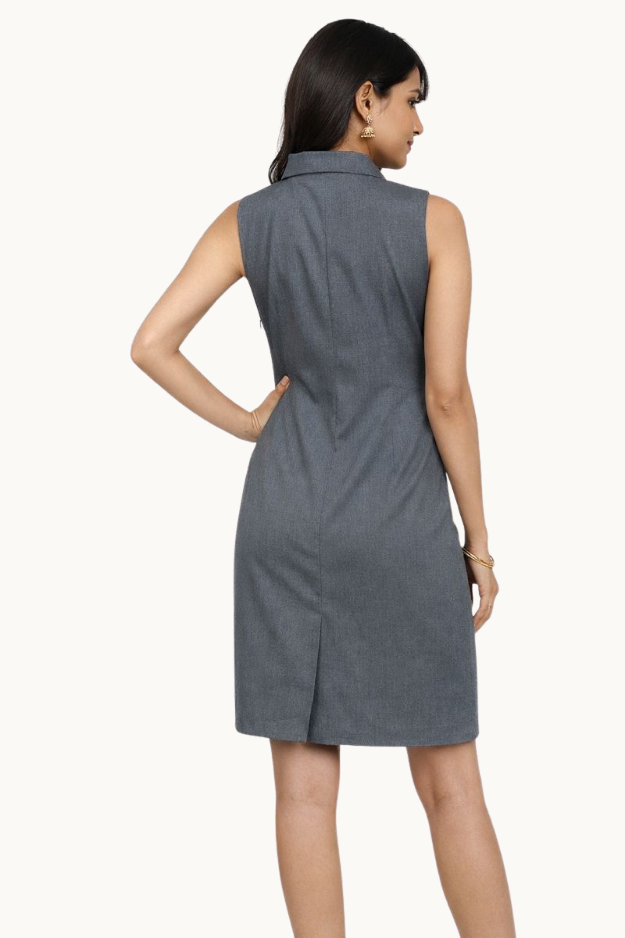 9-to-5 Sophistication: Charcoal Tailored A-Line