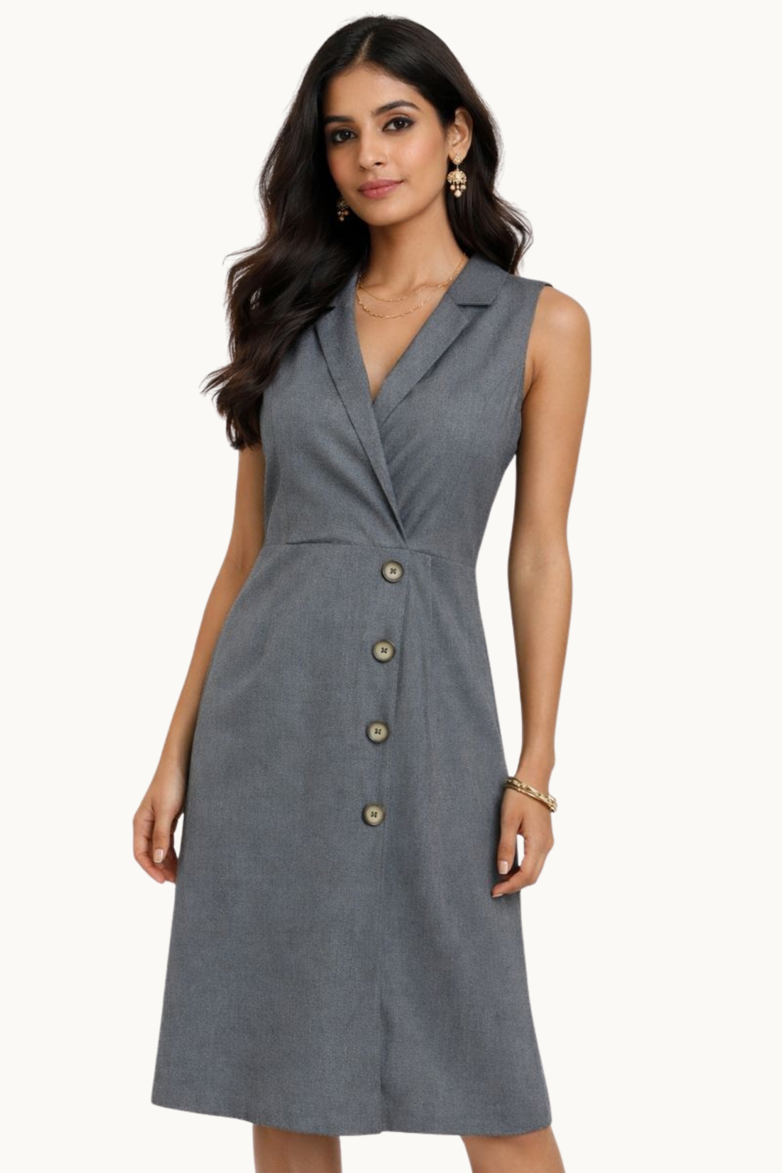 9-to-5 Sophistication: Charcoal Tailored A-Line