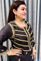 Midnight Black Embroidered Kurta Set