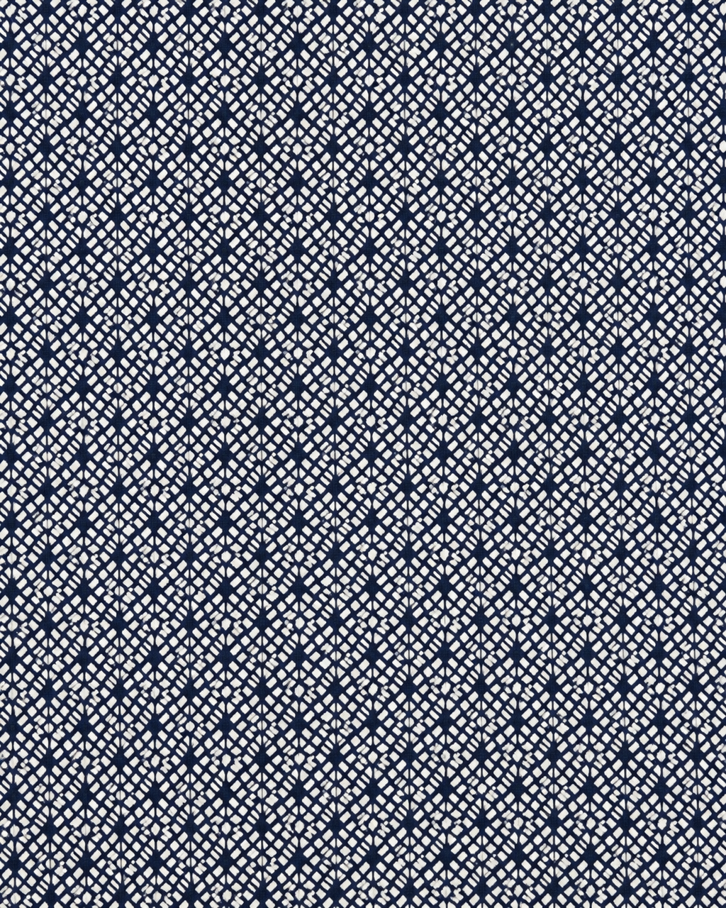 Navy & White Geometric Micro-Print Formal Shirt