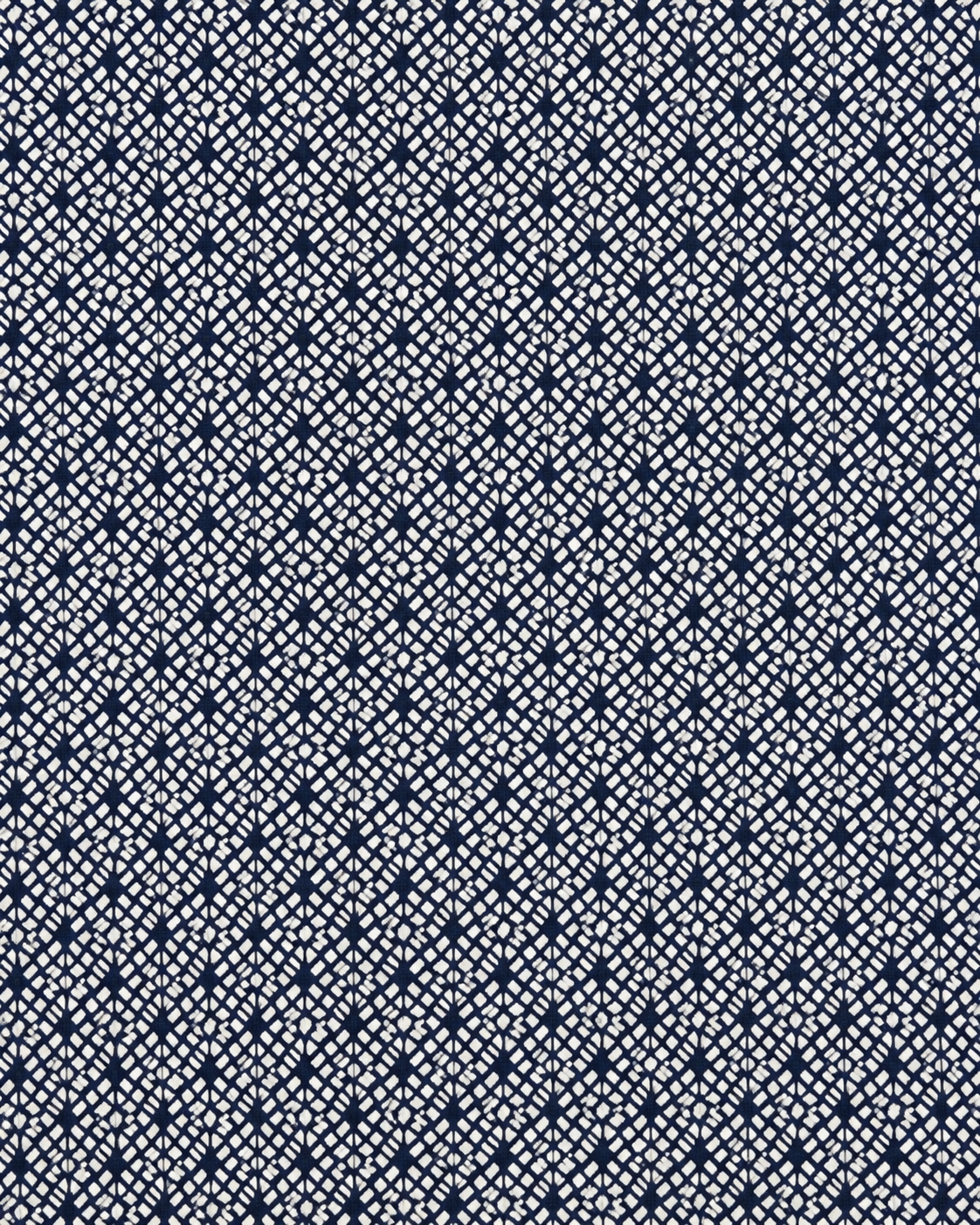 Navy & White Geometric Micro-Print Formal Shirt