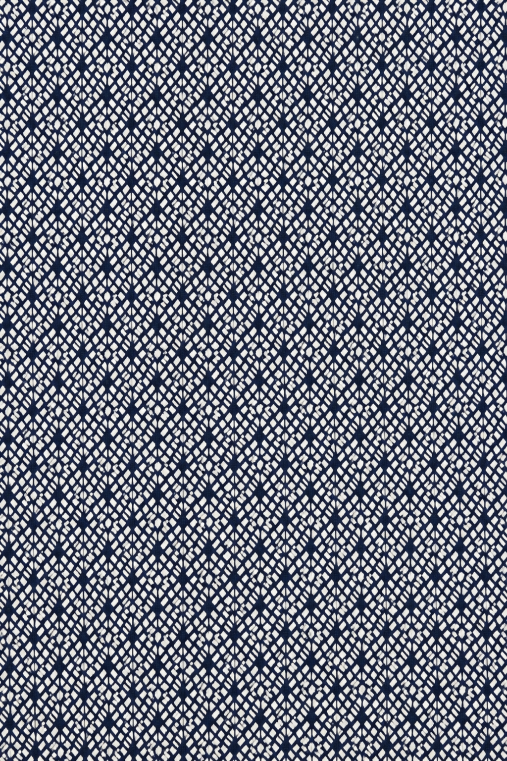 Navy & White Geometric Micro-Print Formal Shirt