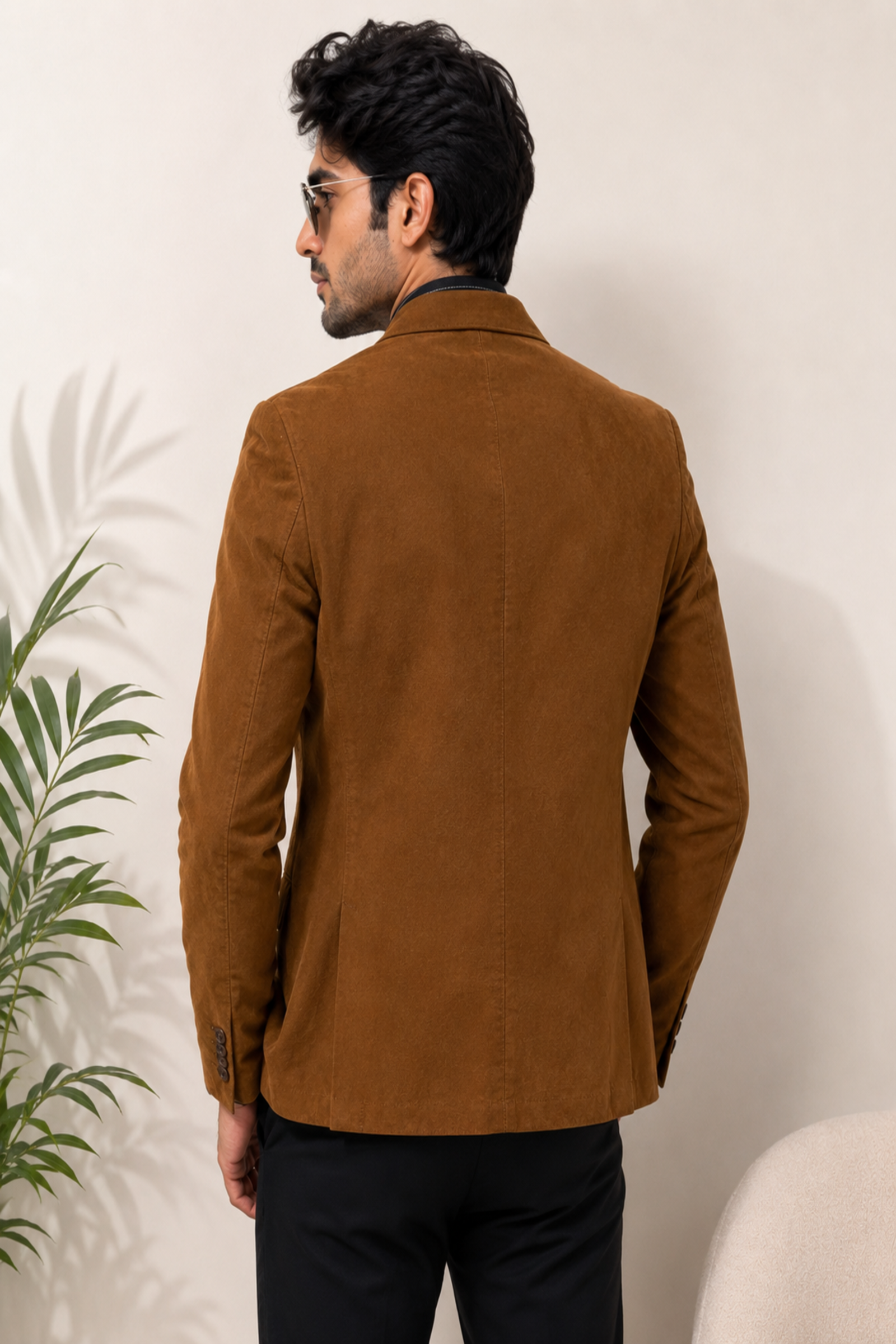 Tan Suede Luxury Casual Blazer
