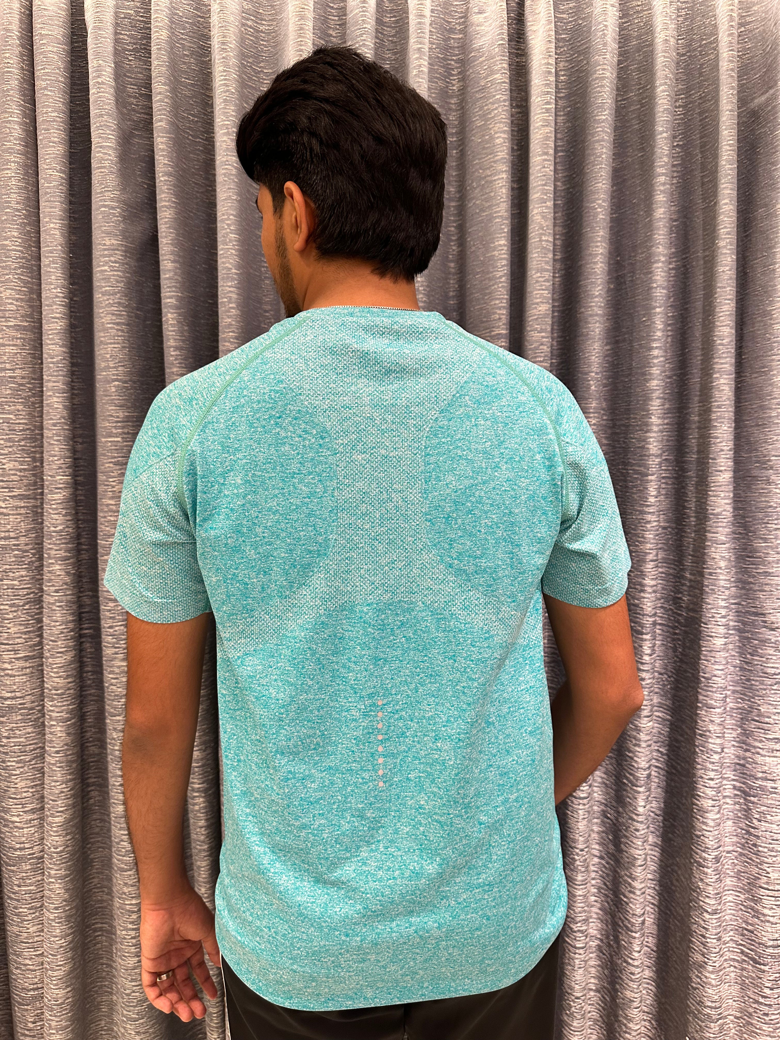 Seamless Heathered Training Tee – Mint Green