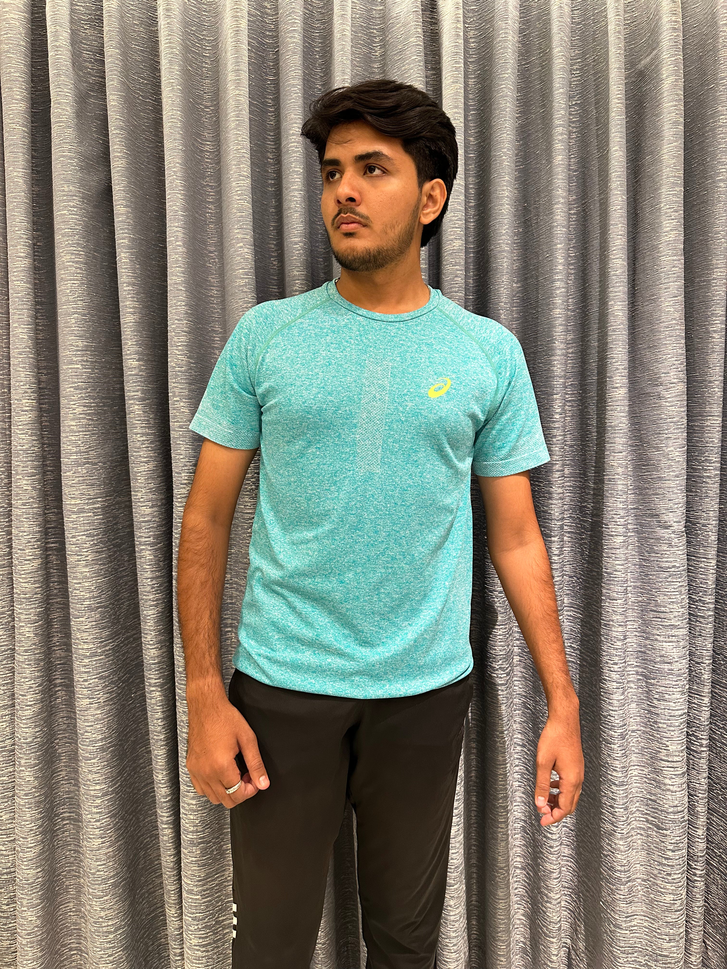 Seamless Heathered Training Tee – Mint Green