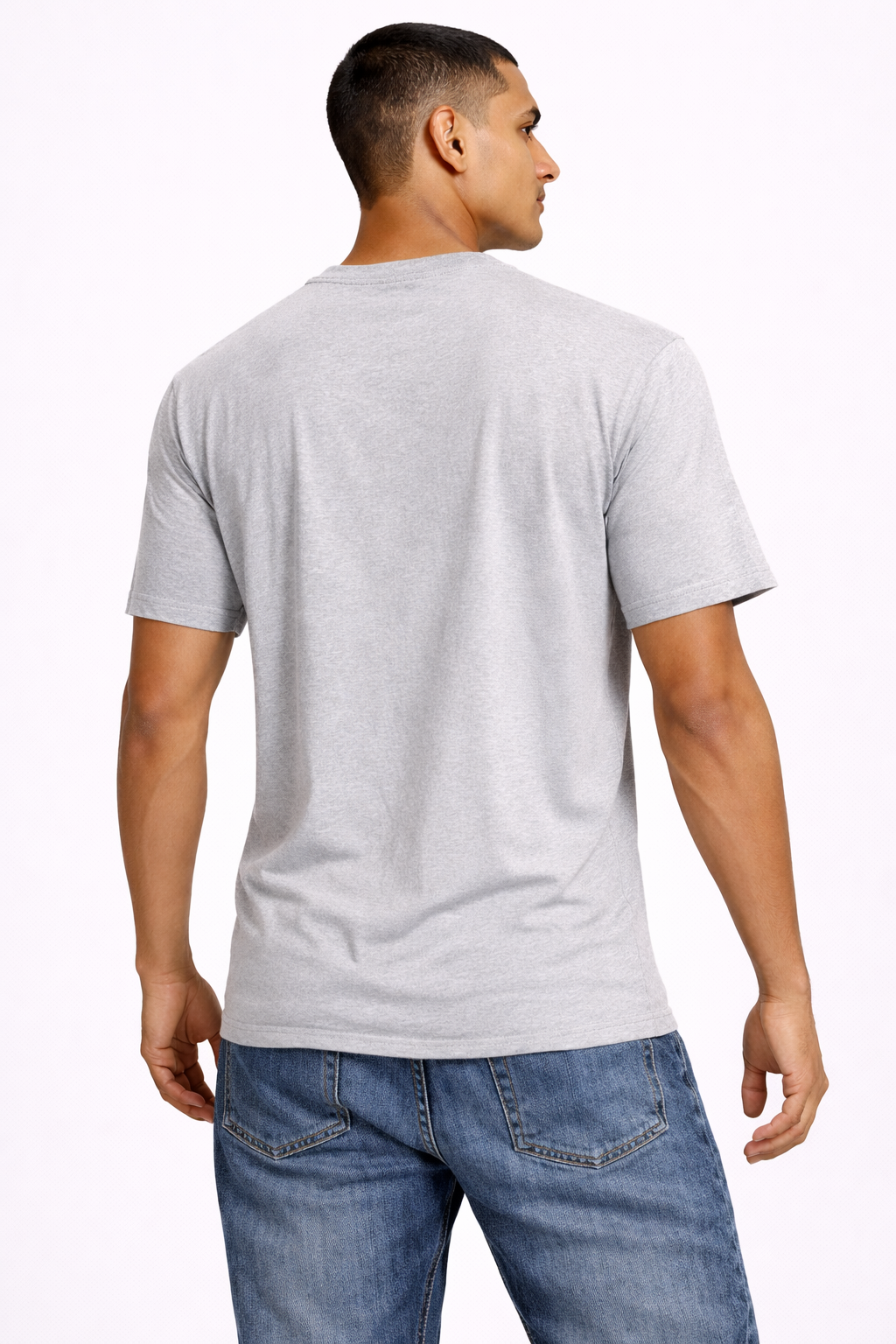 Heather Grey Graphic Print Crew Neck T-Shirt
