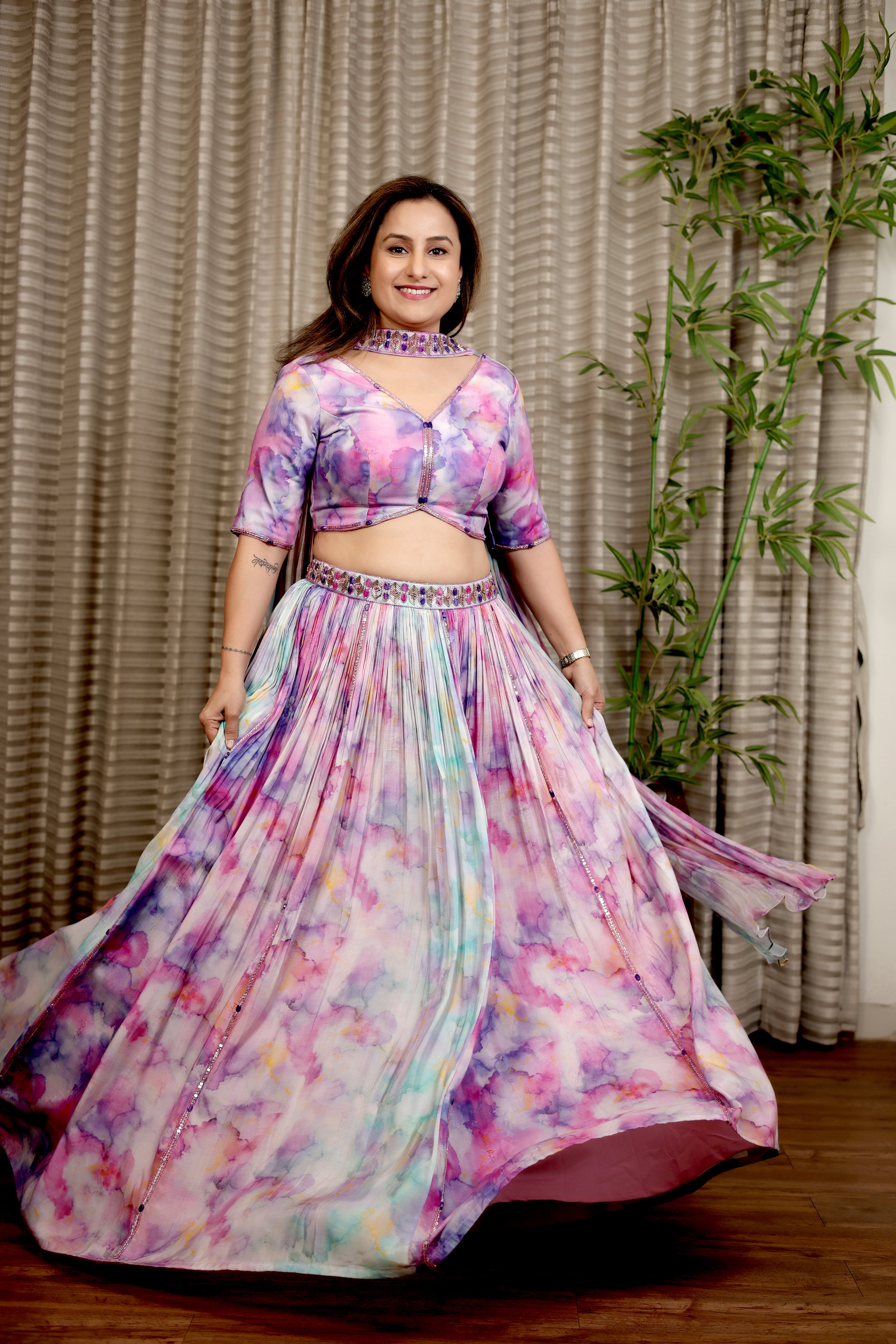 Modern Muse Printed Choli & Lehenga