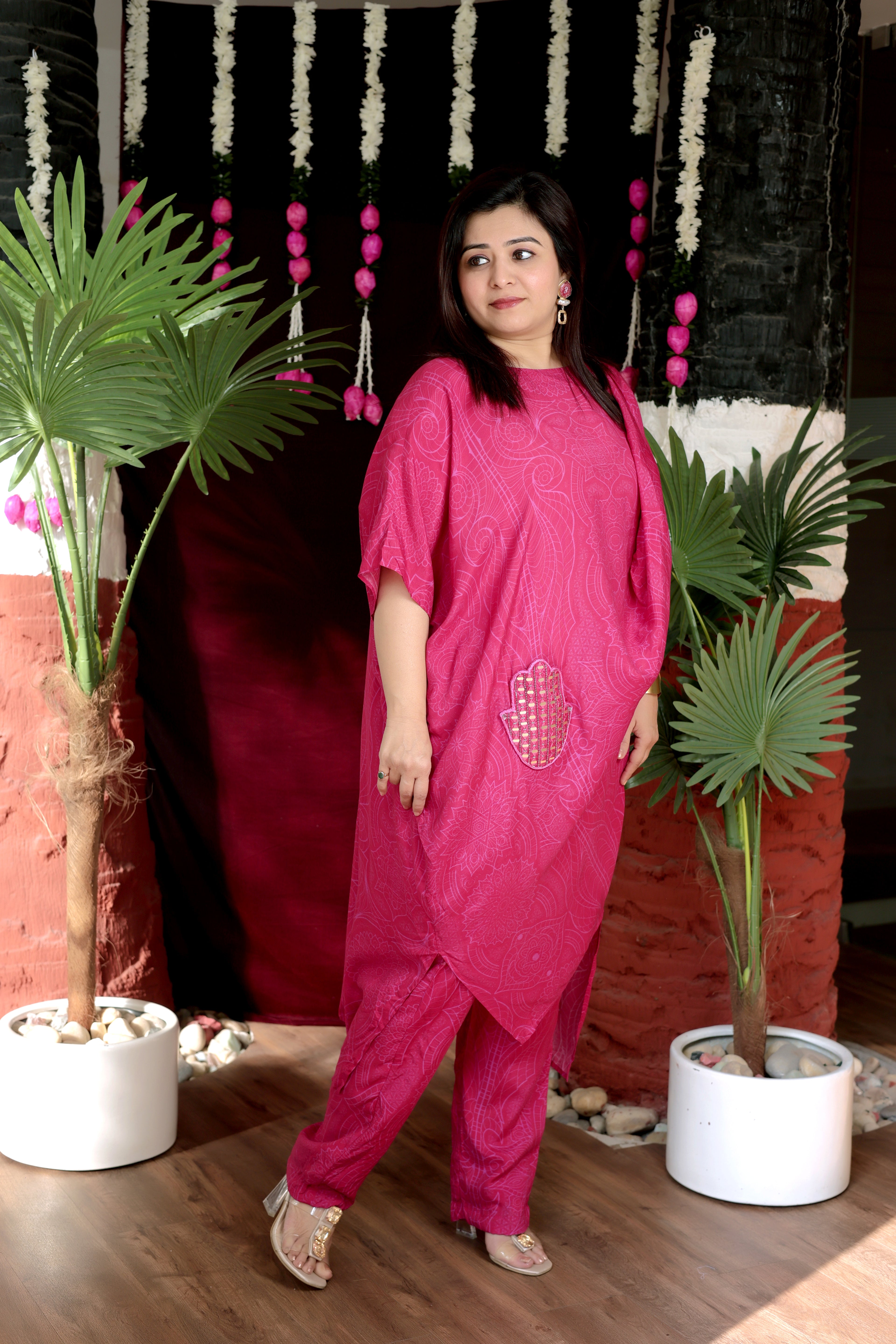 Royal Pink Ethnic Co-Ord Ensemble