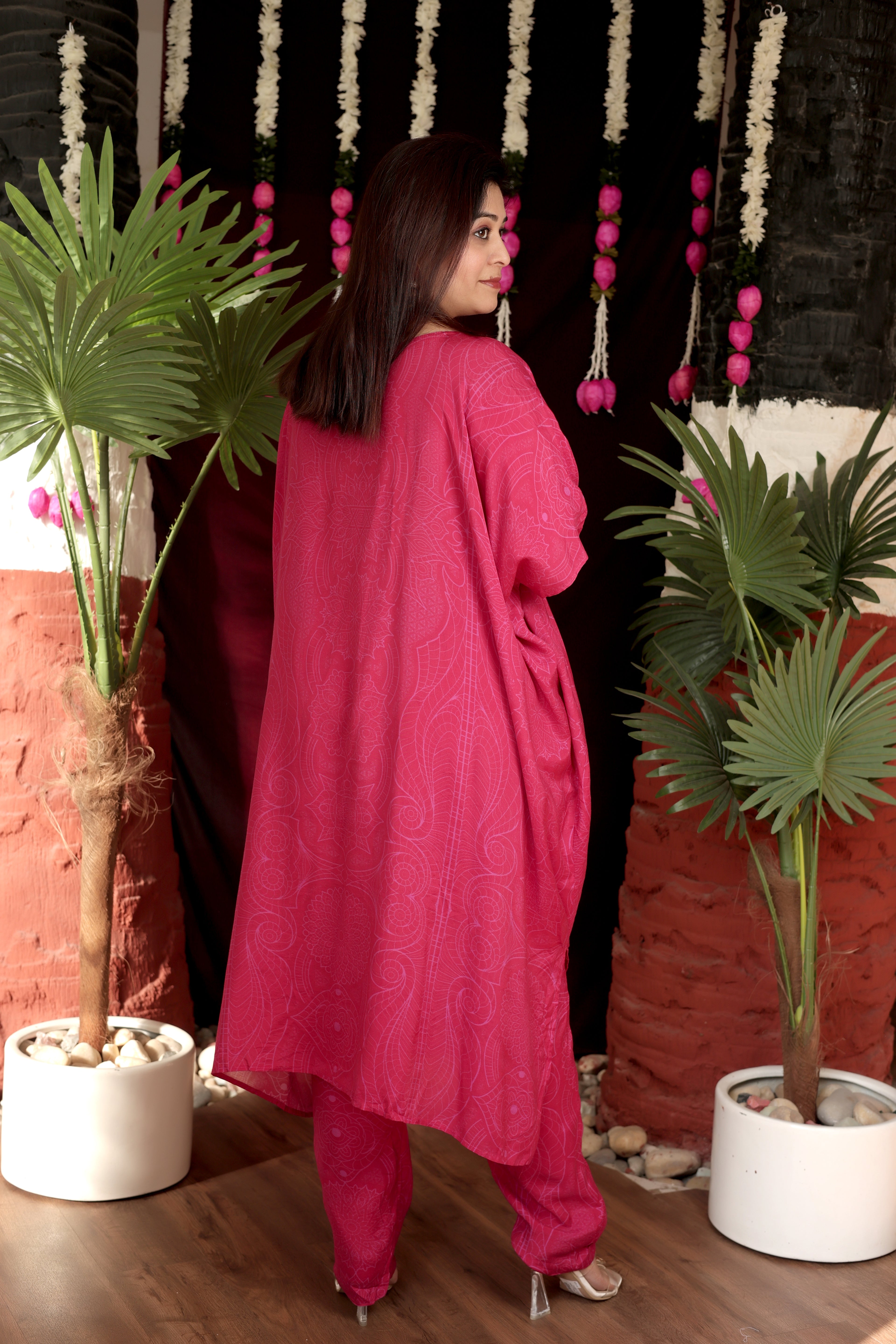 Royal Pink Ethnic Co-Ord Ensemble