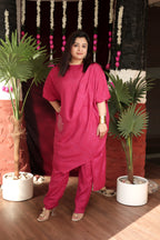 Royal Pink Ethnic Co-Ord Ensemble