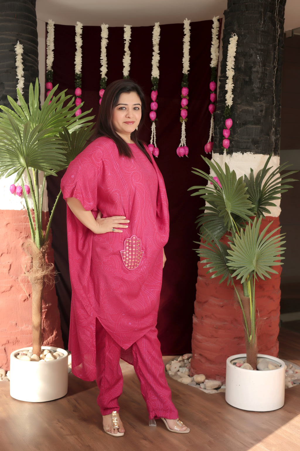 Royal Pink Ethnic Co-Ord Ensemble