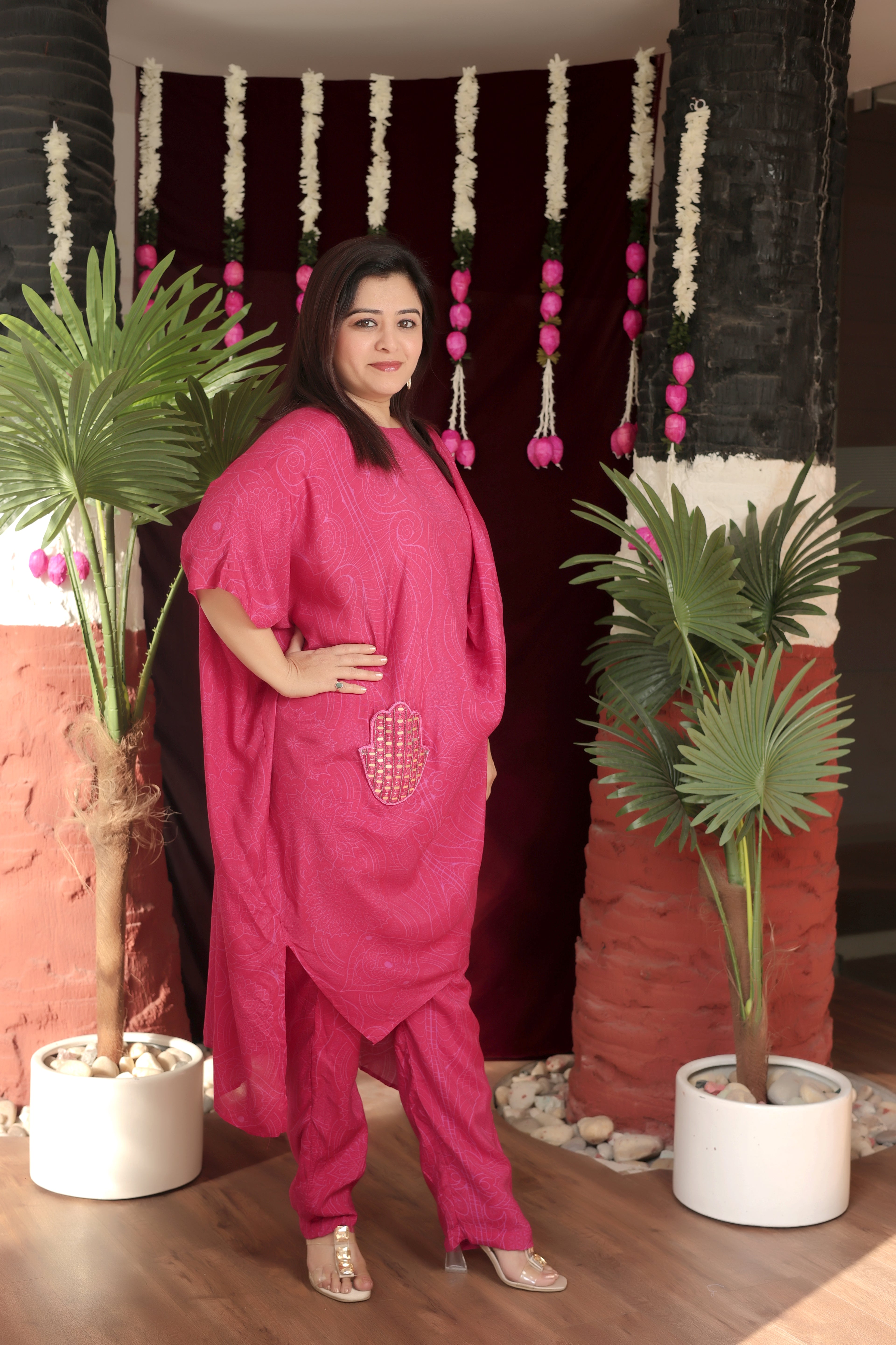 Royal Pink Ethnic Co-Ord Ensemble
