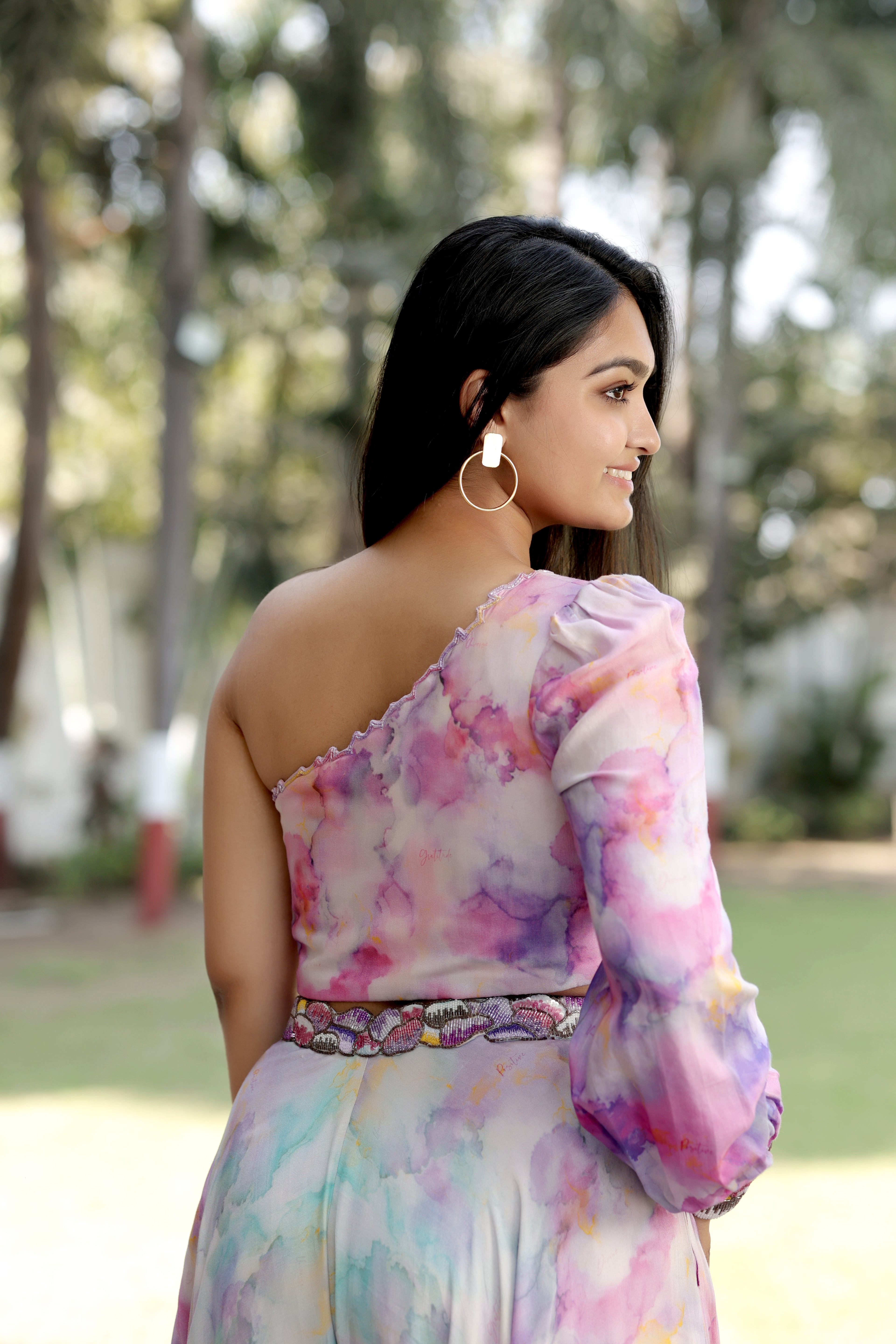 Celestial Bloom Statement Skirt Set