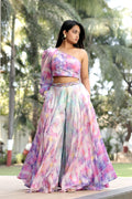 Celestial Bloom Statement Skirt Set