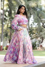 Celestial Bloom Statement Skirt Set