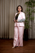Premium Pink Blazer & Palazzo Set