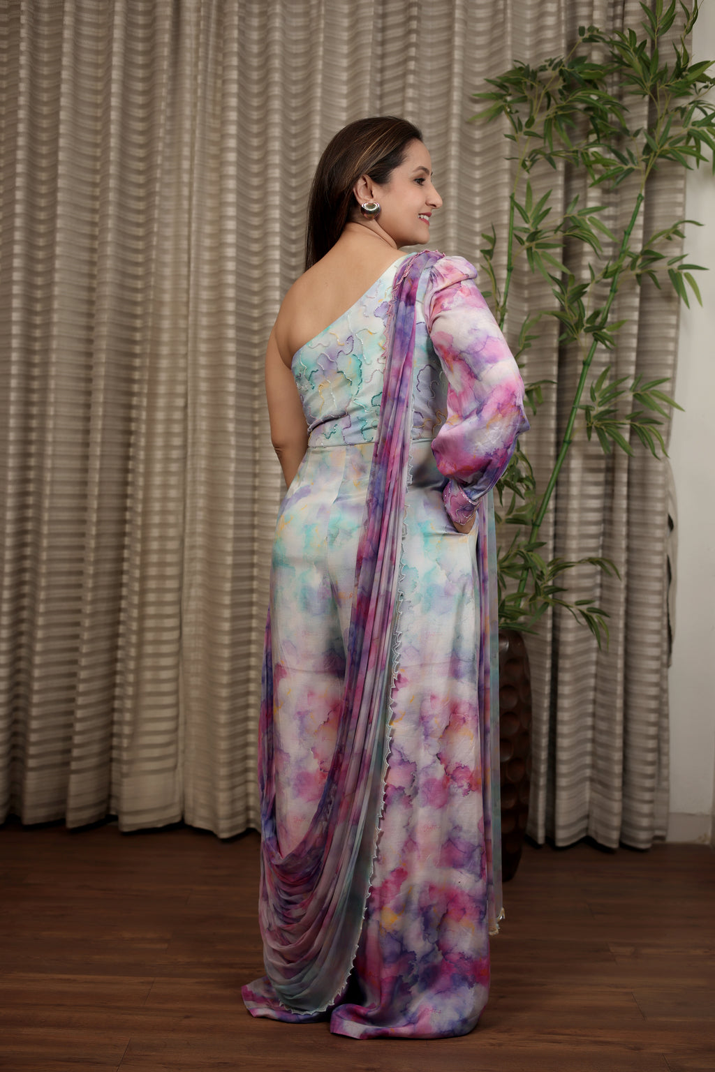 Ethereal Pastel Drape Jumpsuit
