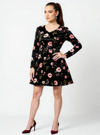 Floral Print A-line Dres