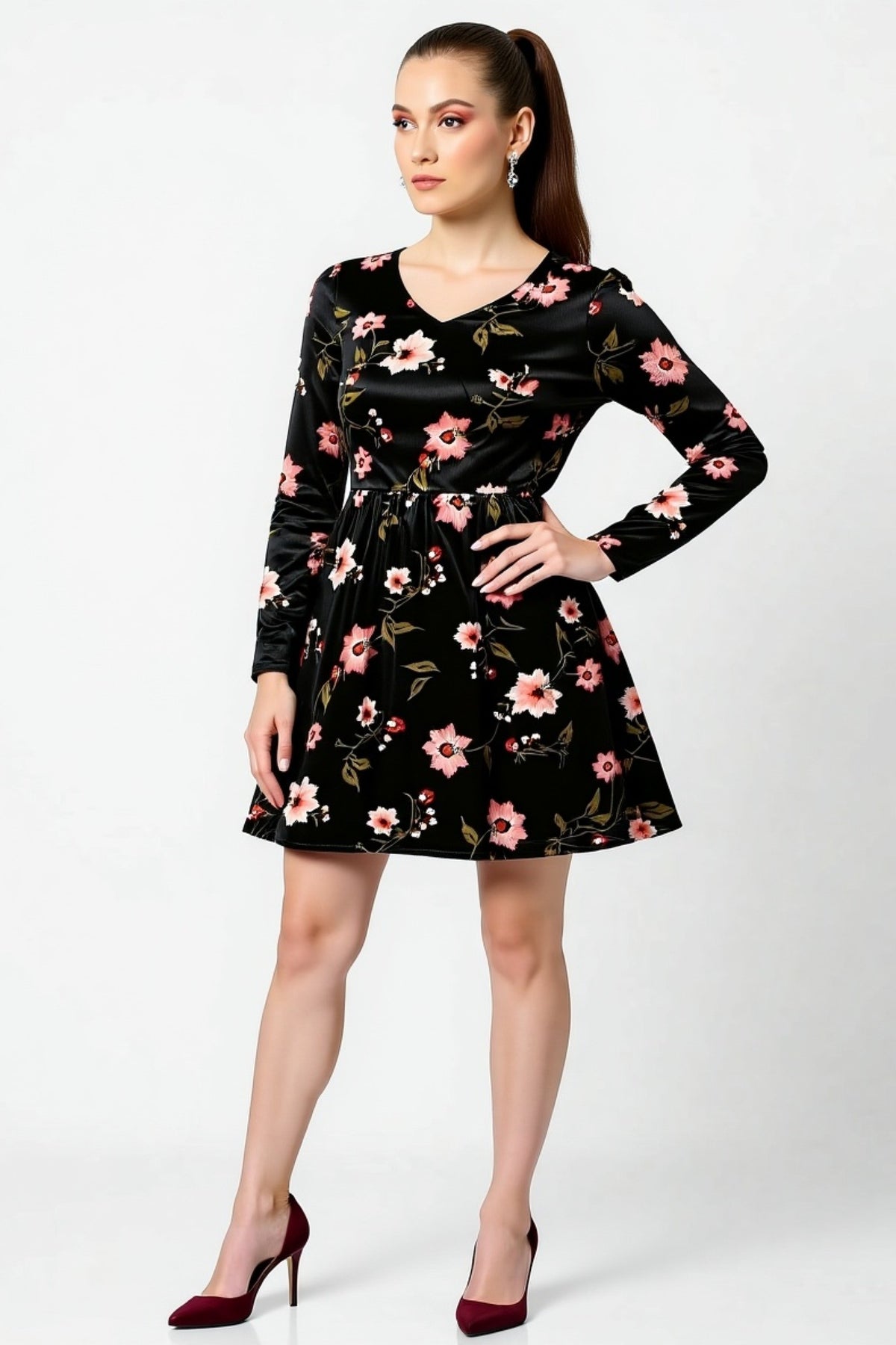 Floral Print A-line Dres