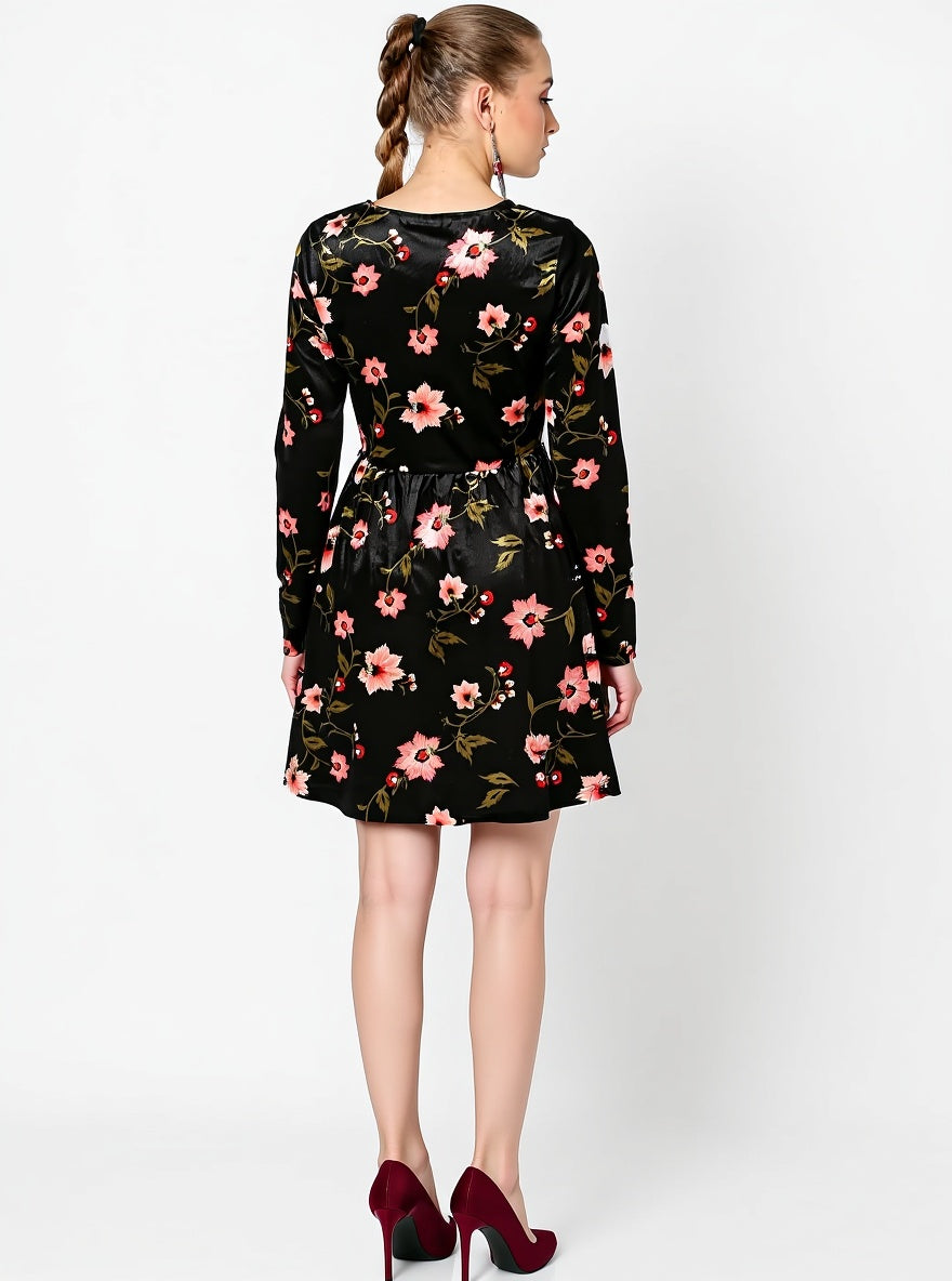 Floral Print A-line Dres