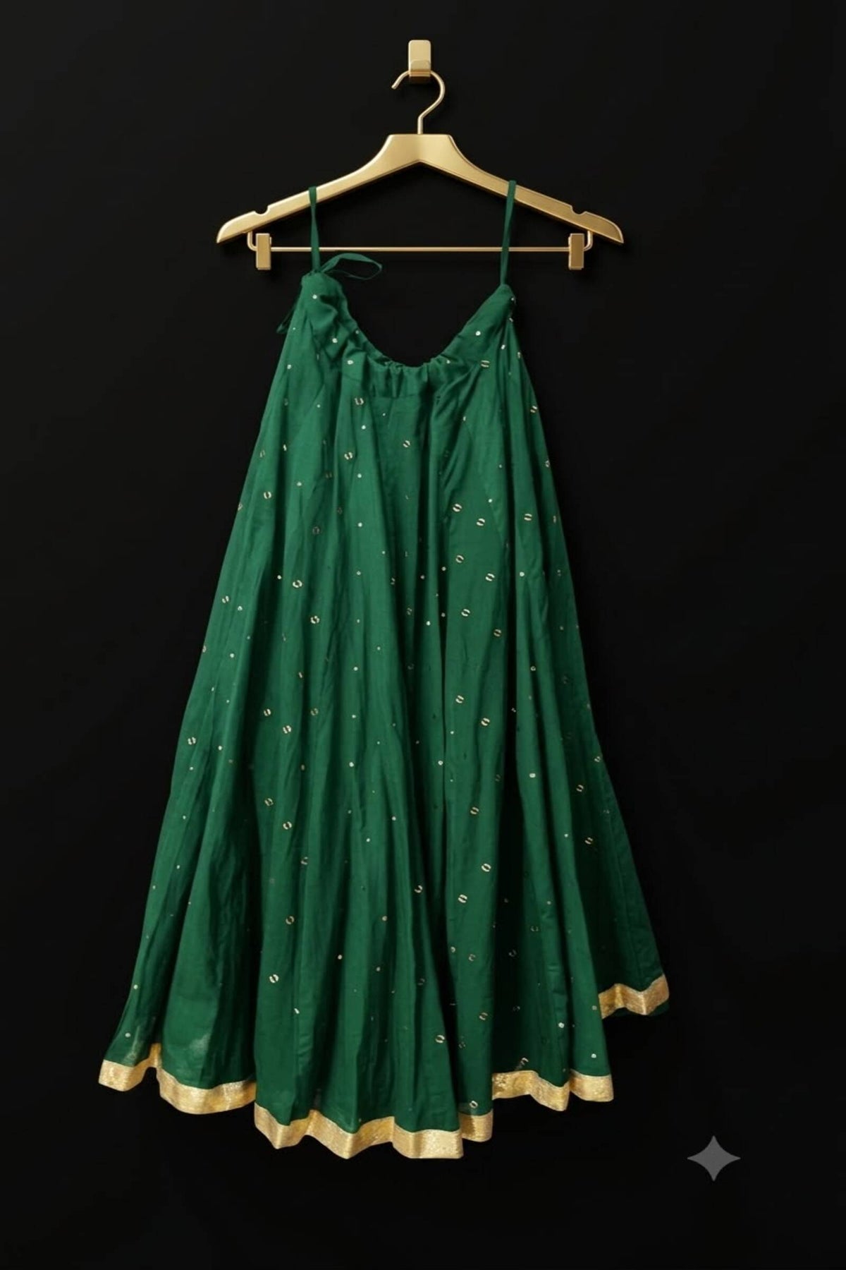 Emerald Green Gota Patti Chaniya