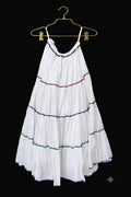 White Festive Tiered Flare Chaniya