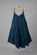 Teal Blue Tiered Flare Chaniya