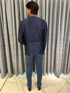 Royal Navy Blue Jacquard Jodhpuri