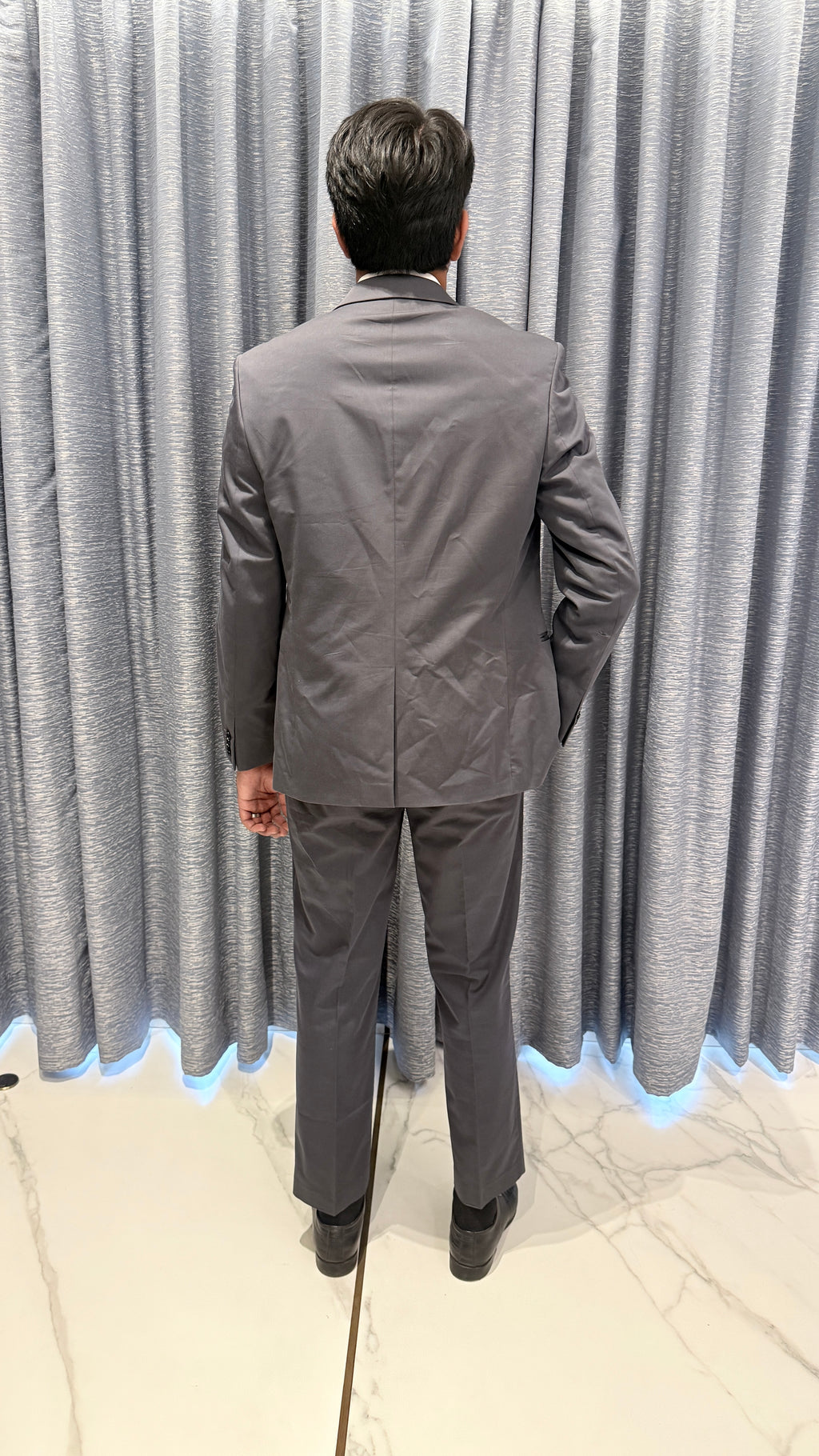 Sleek Slate Grey Two-Piece Suit – Slim-Fit Blazer & Trousers