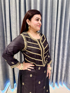 Midnight Black Embroidered Kurta Set