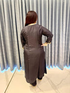 Midnight Black Embroidered Kurta Set