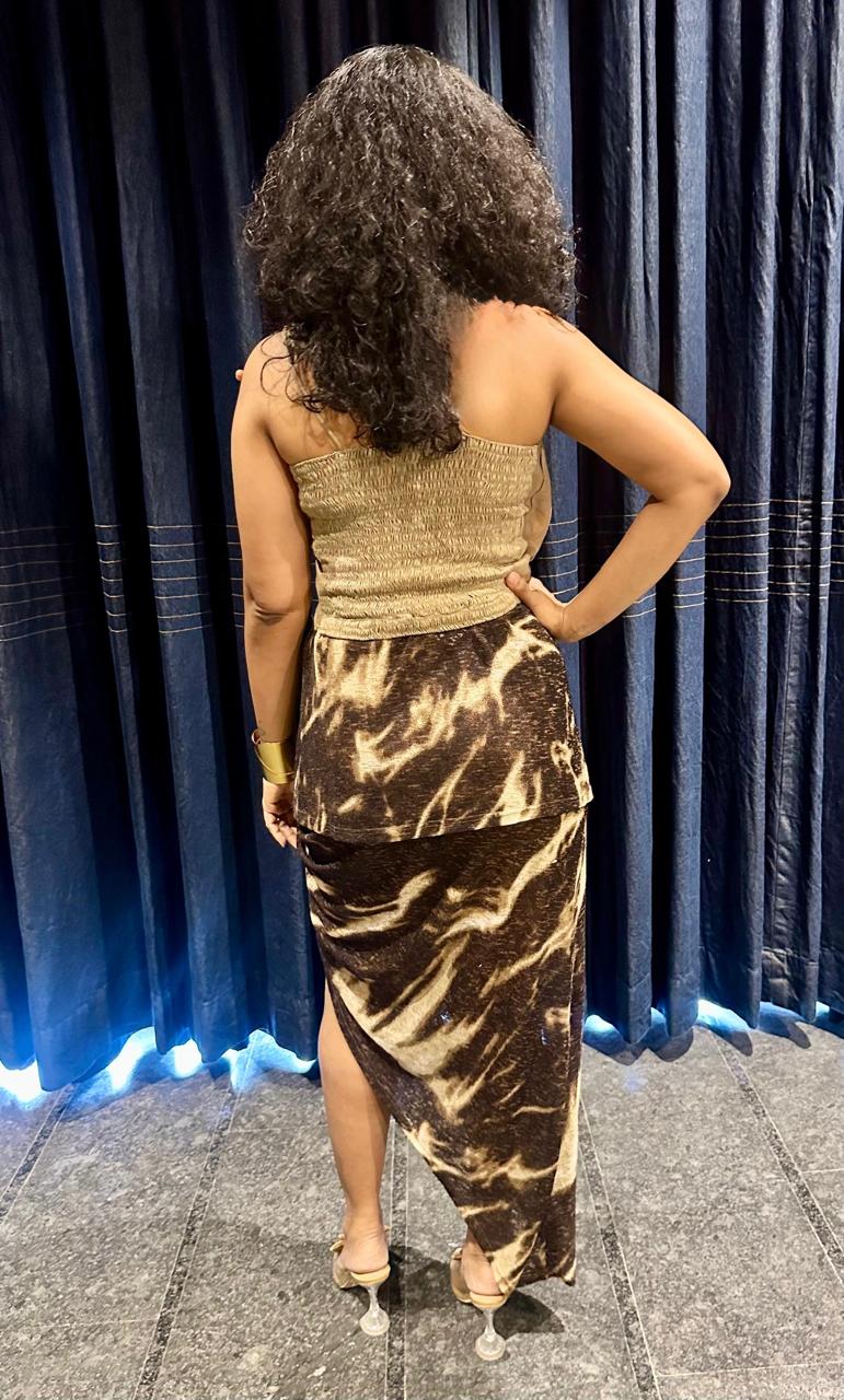 Desert Marble Draped Skirt